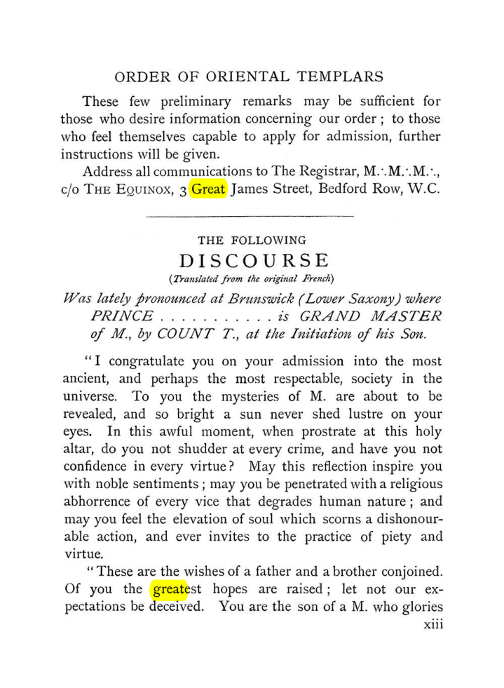 Original scan of The Equinox (Volume I, Number VIII), PDF page 19