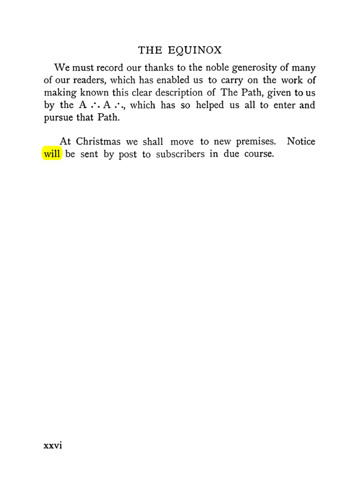 Original scan of The Equinox (Volume I, Number VIII), PDF page 26