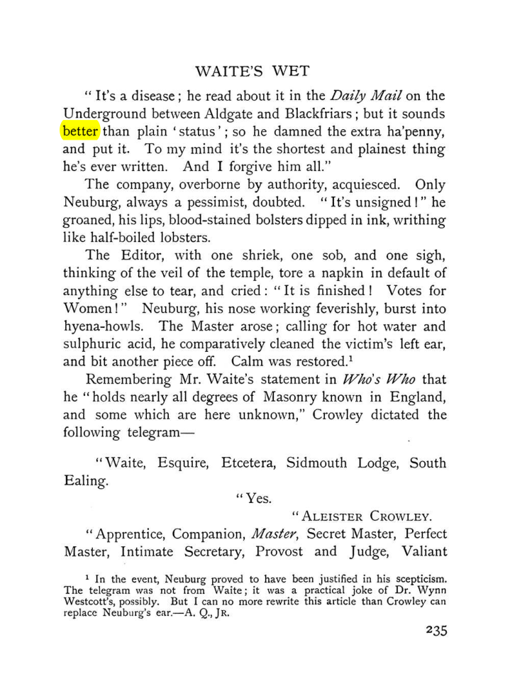 Original scan of The Equinox (Volume I, Number VIII), PDF page 277