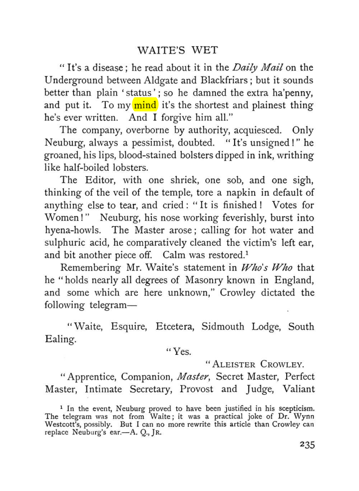 Original scan of The Equinox (Volume I, Number VIII), PDF page 277