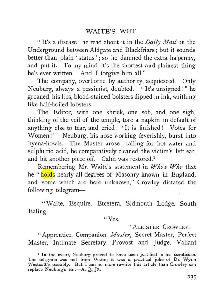 Original scan of The Equinox (Volume I, Number VIII), PDF page 277