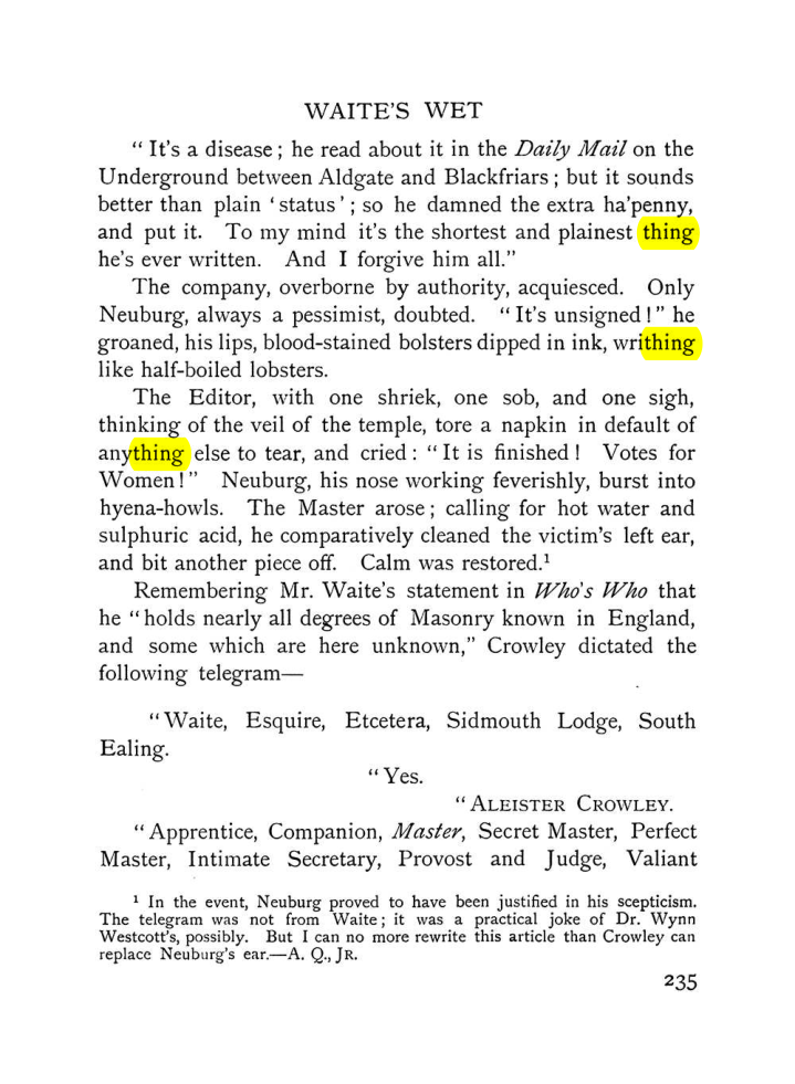 Original scan of The Equinox (Volume I, Number VIII), PDF page 277