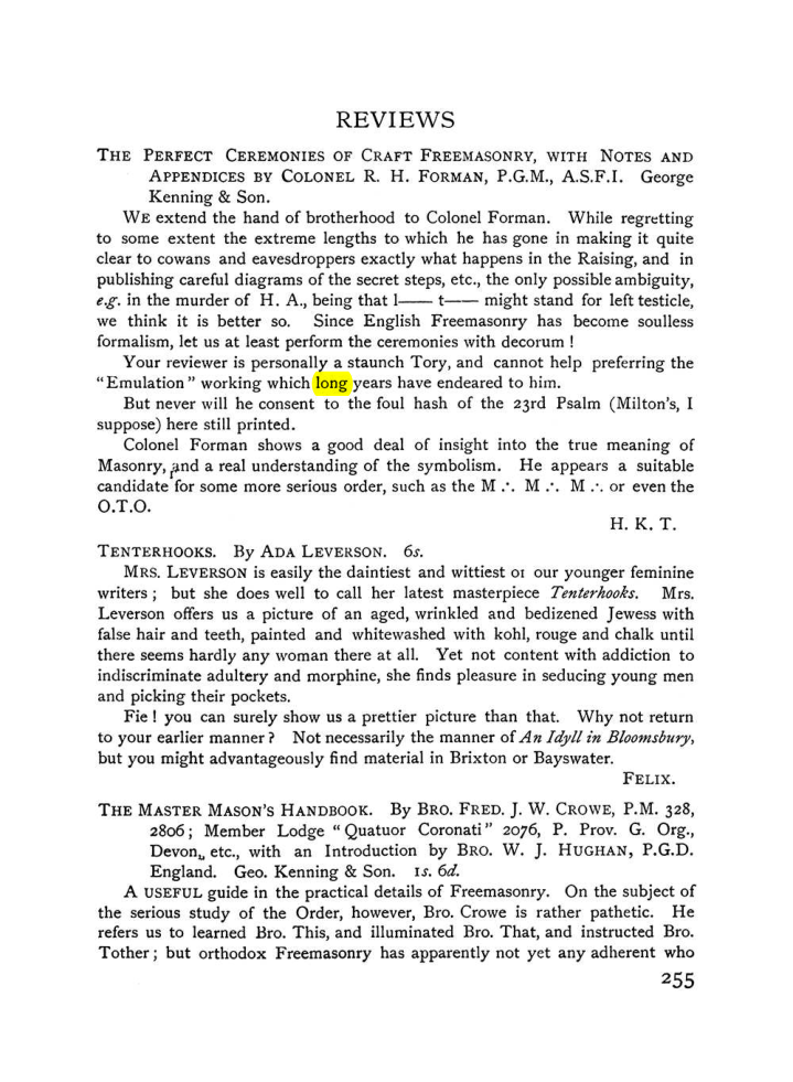 Original scan of The Equinox (Volume I, Number VIII), PDF page 297
