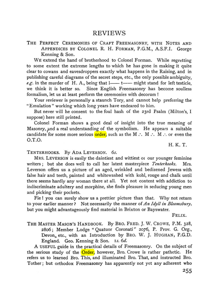 Original scan of The Equinox (Volume I, Number VIII), PDF page 297