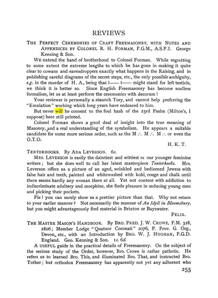 Original scan of The Equinox (Volume I, Number VIII), PDF page 297