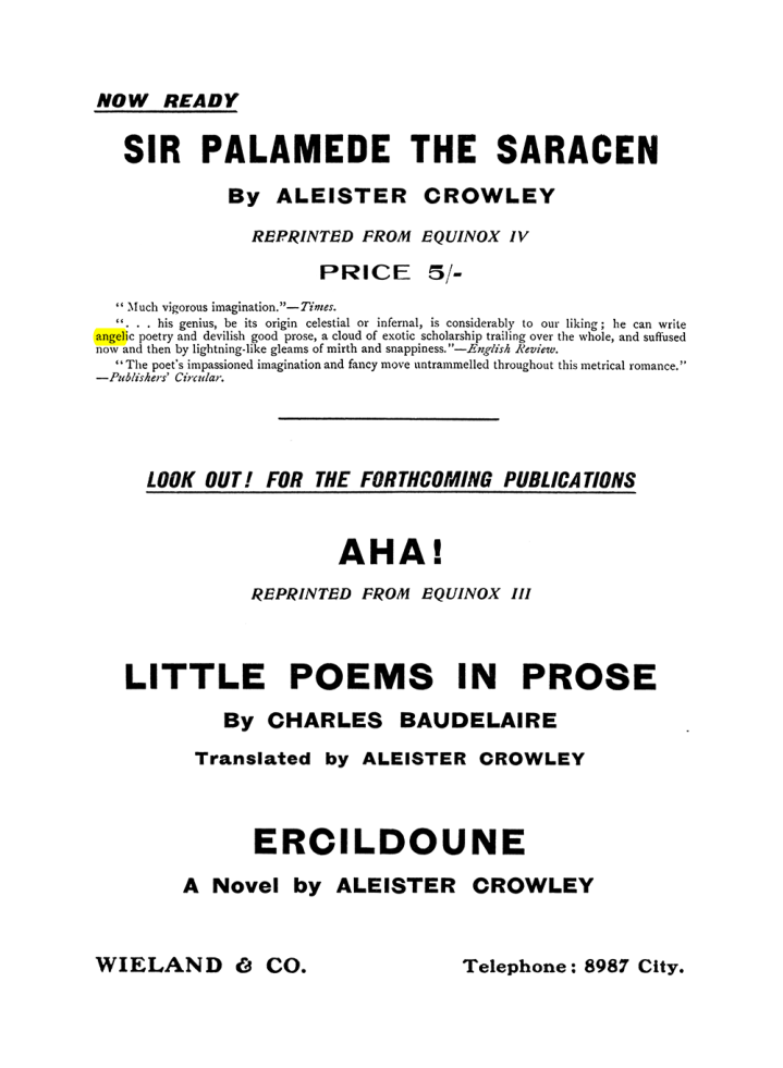 Original scan of The Equinox (Volume I, Number VIII), PDF page 419