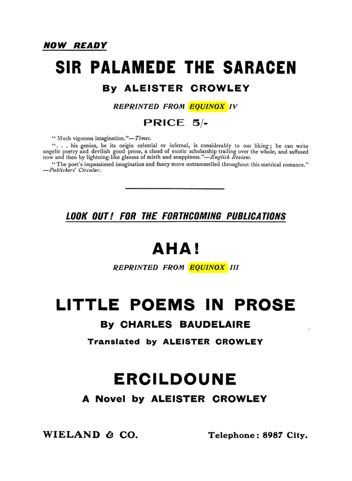 Original scan of The Equinox (Volume I, Number VIII), PDF page 419