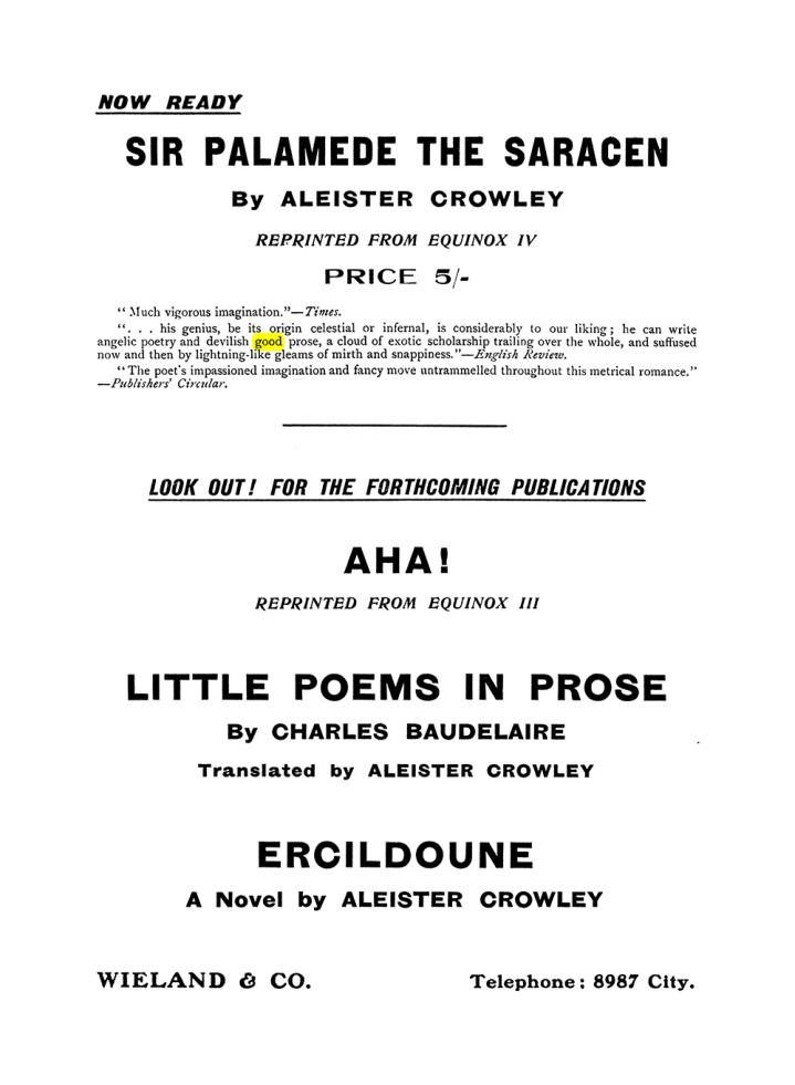 Original scan of The Equinox (Volume I, Number VIII), PDF page 419