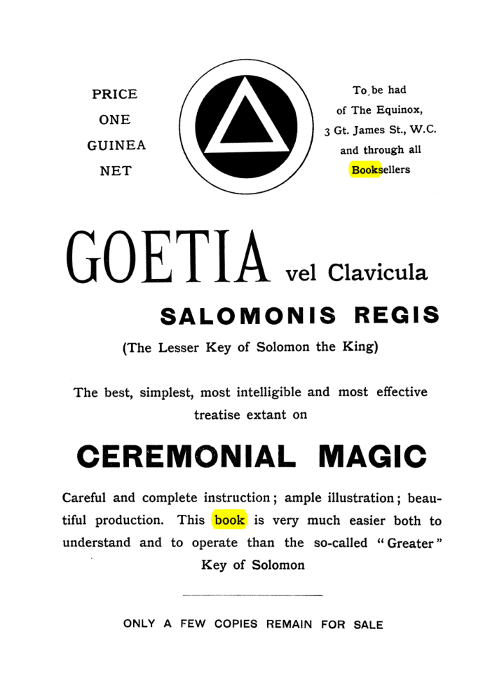 Original scan of The Equinox (Volume I, Number VIII), PDF page 420