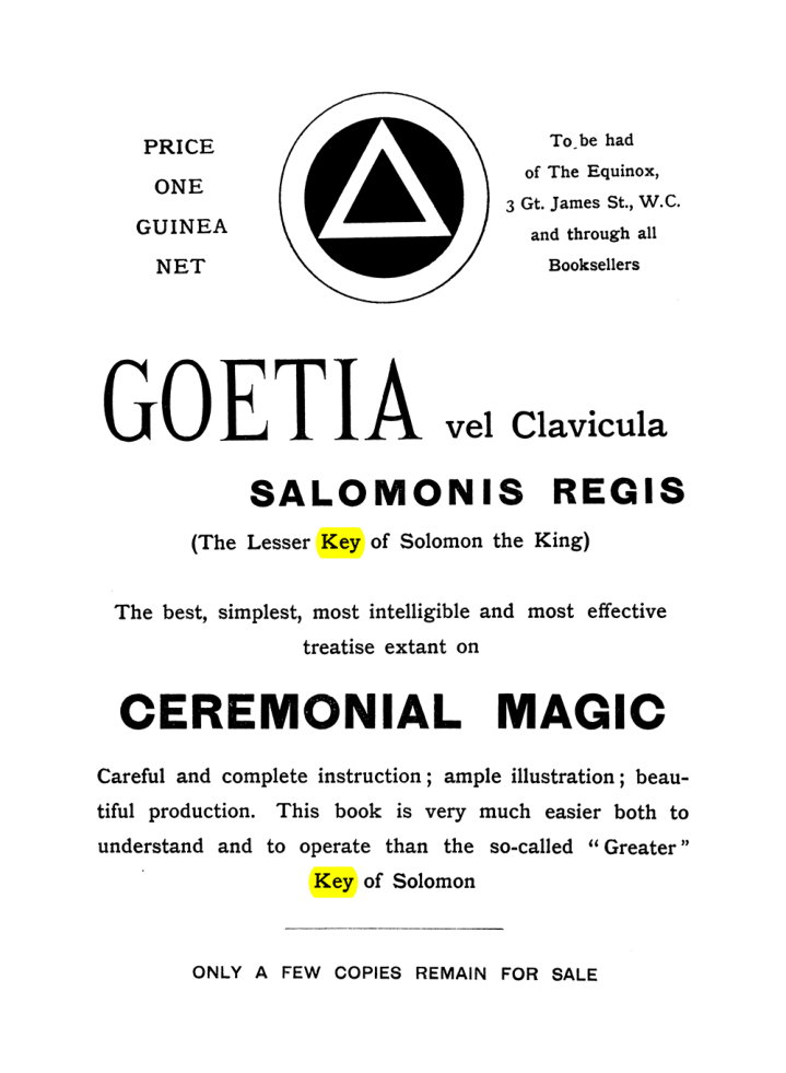 Original scan of The Equinox (Volume I, Number VIII), PDF page 420