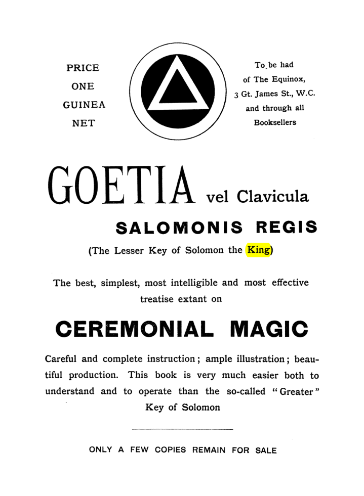 Original scan of The Equinox (Volume I, Number VIII), PDF page 420
