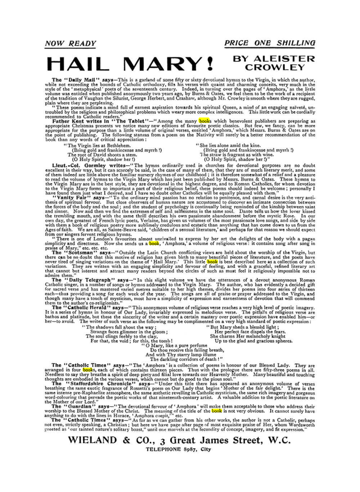 Original scan of The Equinox (Volume I, Number VIII), PDF page 422