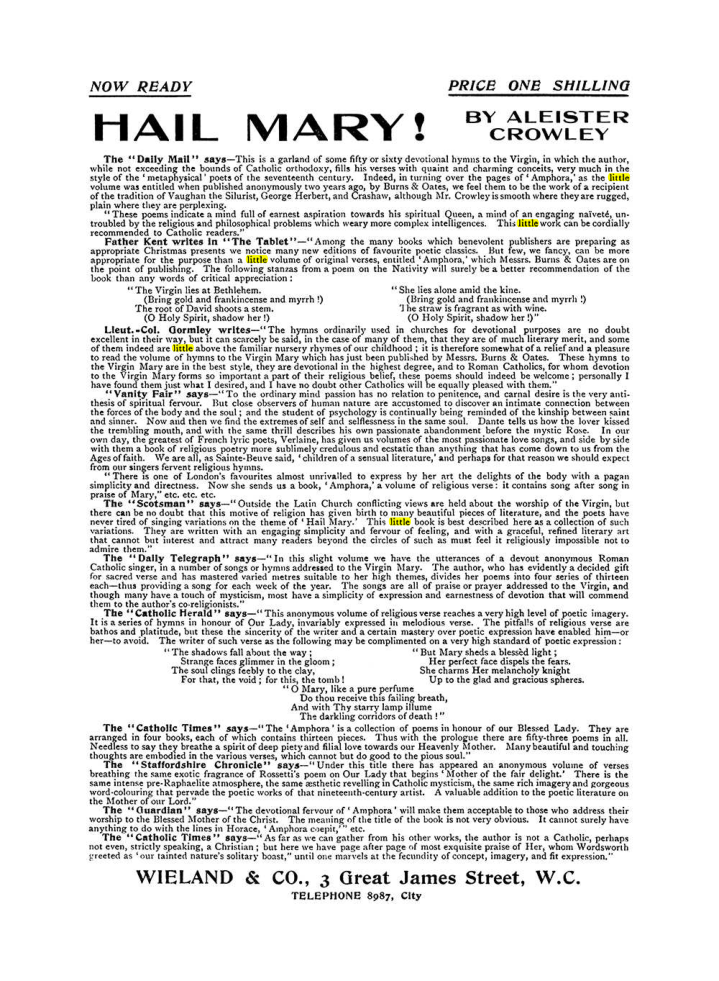 Original scan of The Equinox (Volume I, Number VIII), PDF page 422