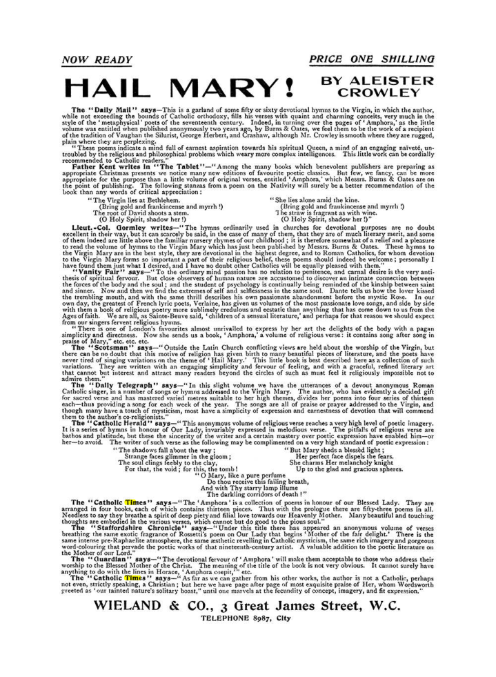 Original scan of The Equinox (Volume I, Number VIII), PDF page 422