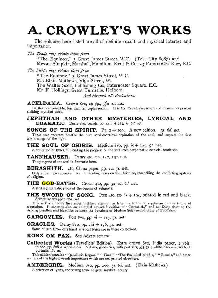 Original scan of The Equinox (Volume I, Number VIII), PDF page 424