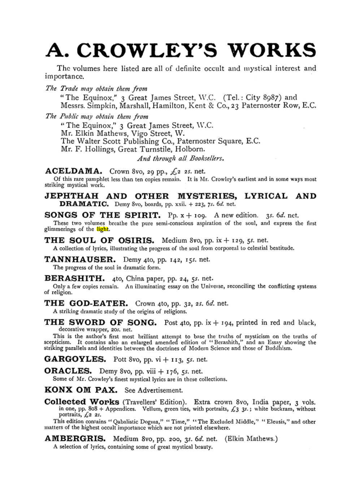 Original scan of The Equinox (Volume I, Number VIII), PDF page 424