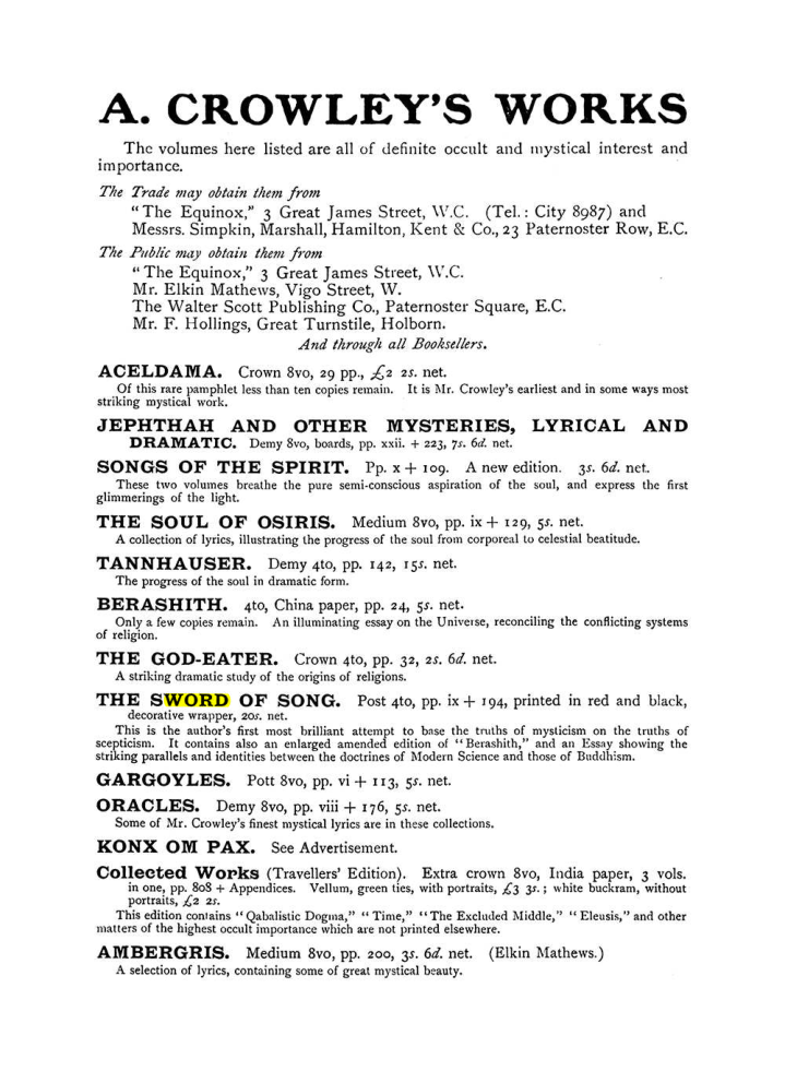 Original scan of The Equinox (Volume I, Number VIII), PDF page 424