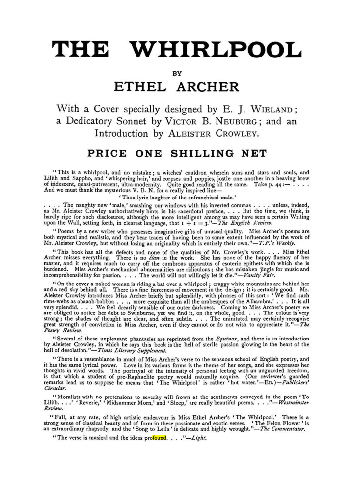 Original scan of The Equinox (Volume I, Number VIII), PDF page 426