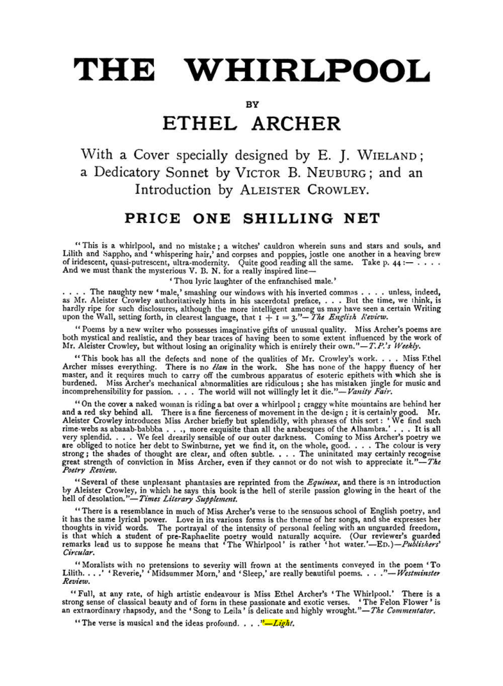 Original scan of The Equinox (Volume I, Number VIII), PDF page 426