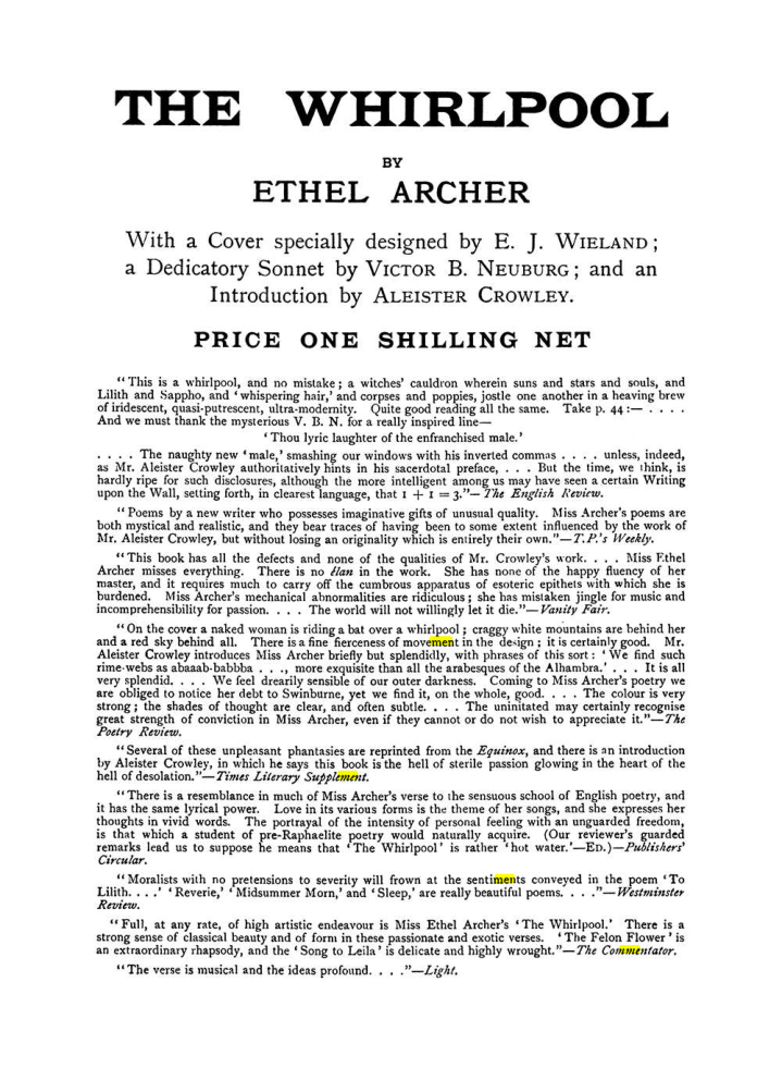 Original scan of The Equinox (Volume I, Number VIII), PDF page 426