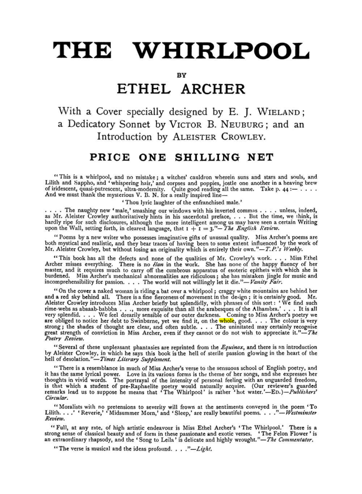 Original scan of The Equinox (Volume I, Number VIII), PDF page 426