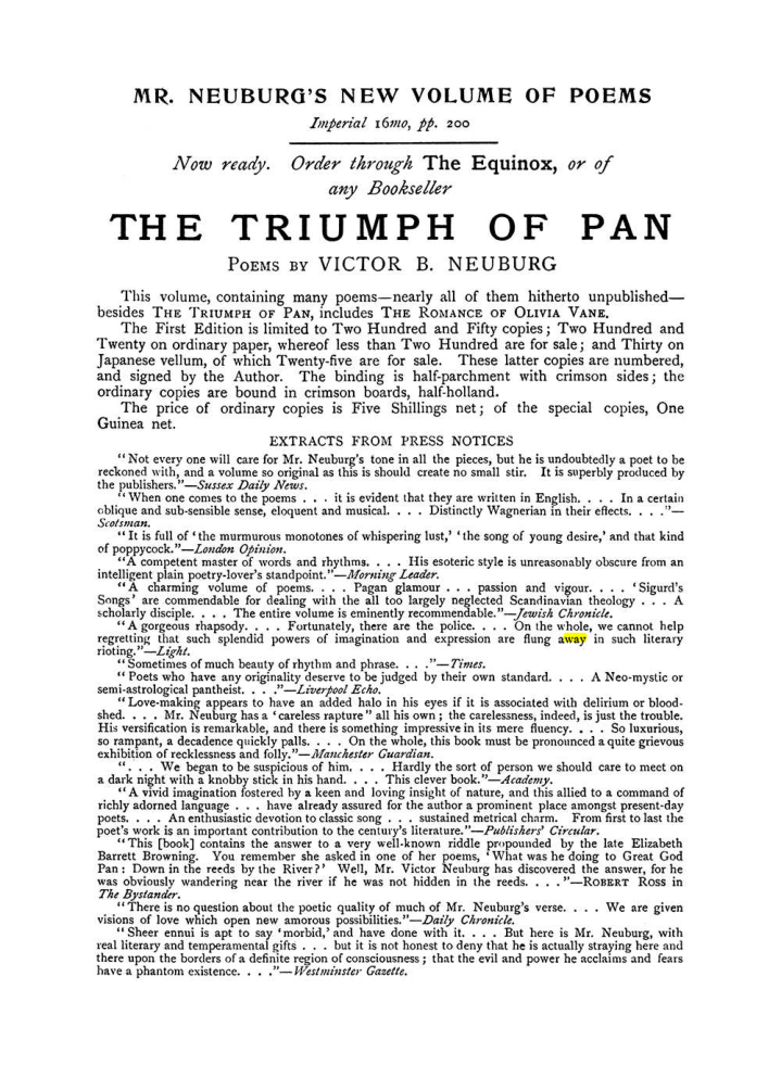 Original scan of The Equinox (Volume I, Number VIII), PDF page 427