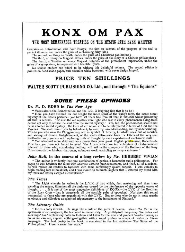 Original scan of The Equinox (Volume I, Number VIII), PDF page 430