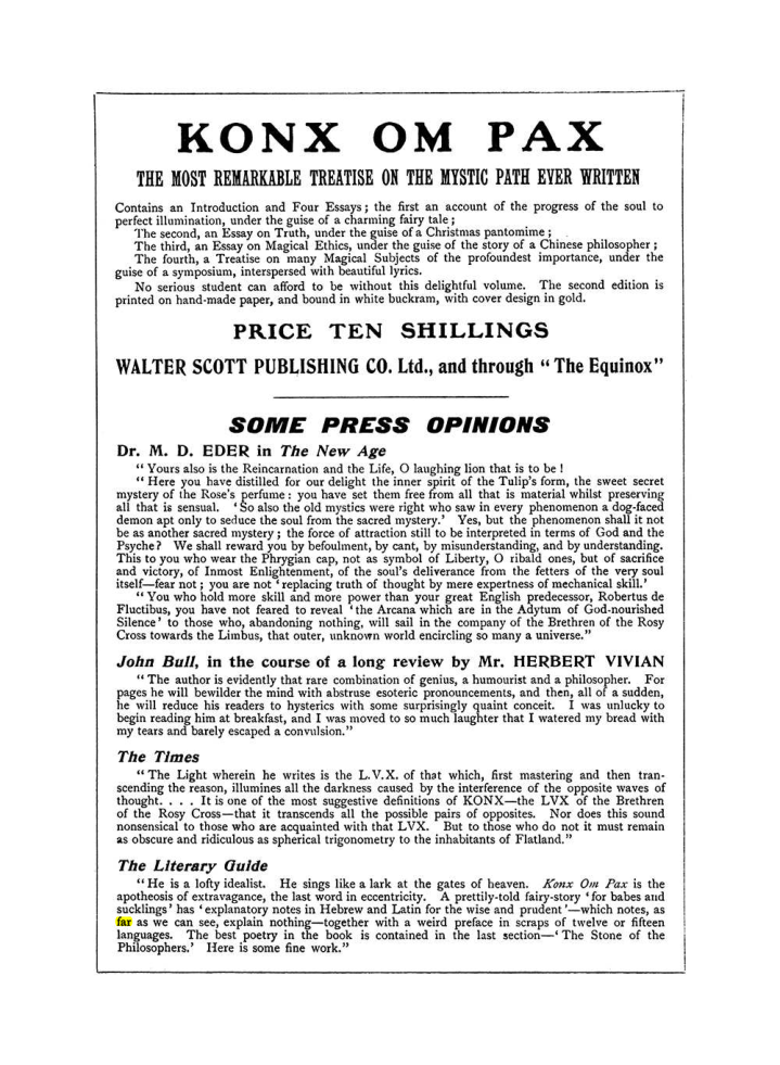 Original scan of The Equinox (Volume I, Number VIII), PDF page 430