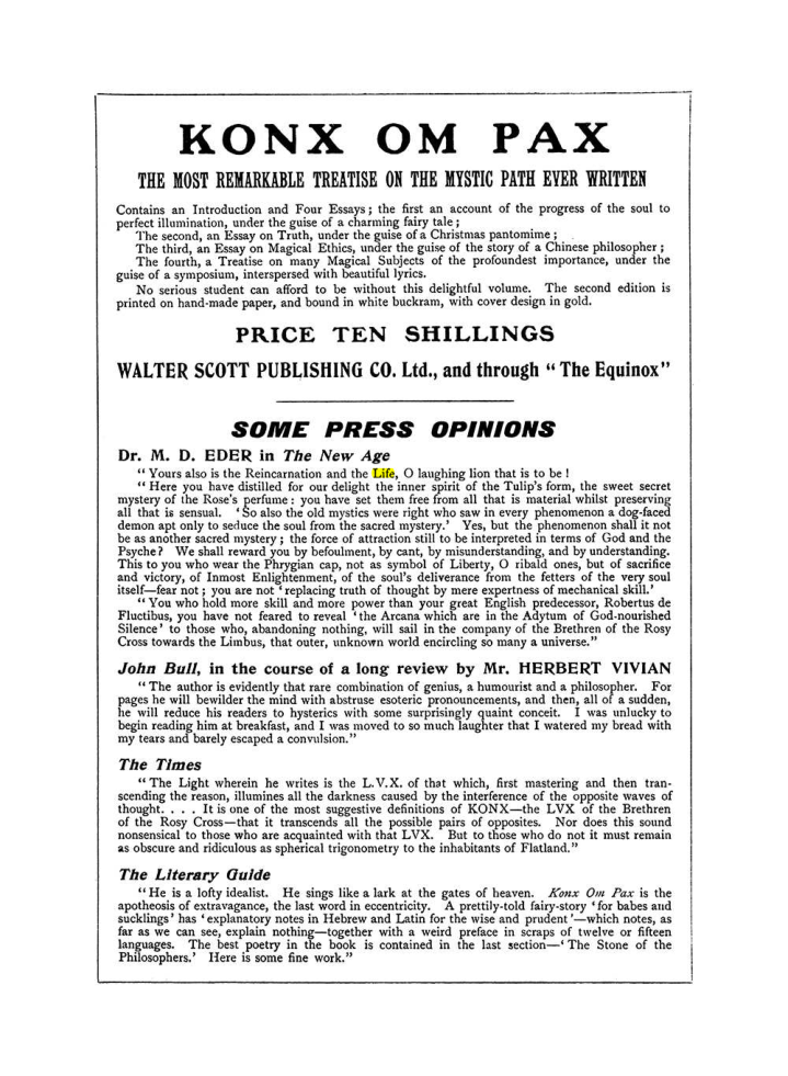 Original scan of The Equinox (Volume I, Number VIII), PDF page 430