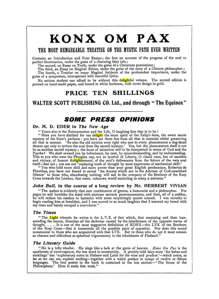 Original scan of The Equinox (Volume I, Number VIII), PDF page 430