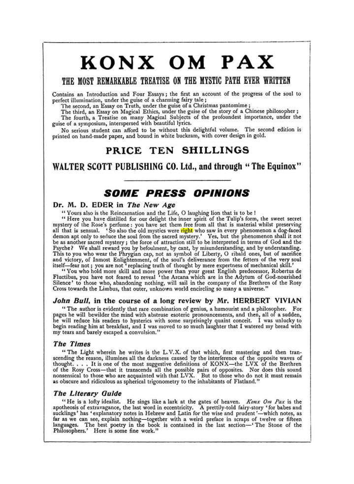 Original scan of The Equinox (Volume I, Number VIII), PDF page 430
