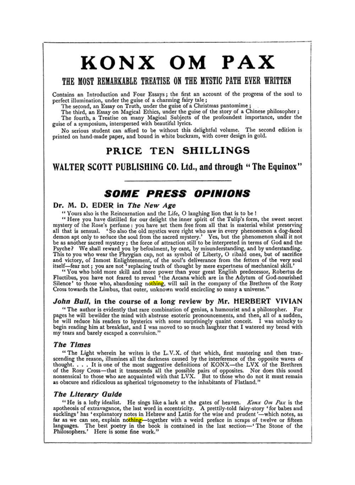Original scan of The Equinox (Volume I, Number VIII), PDF page 430