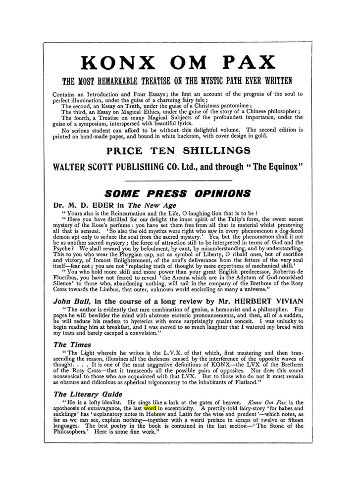 Original scan of The Equinox (Volume I, Number VIII), PDF page 430