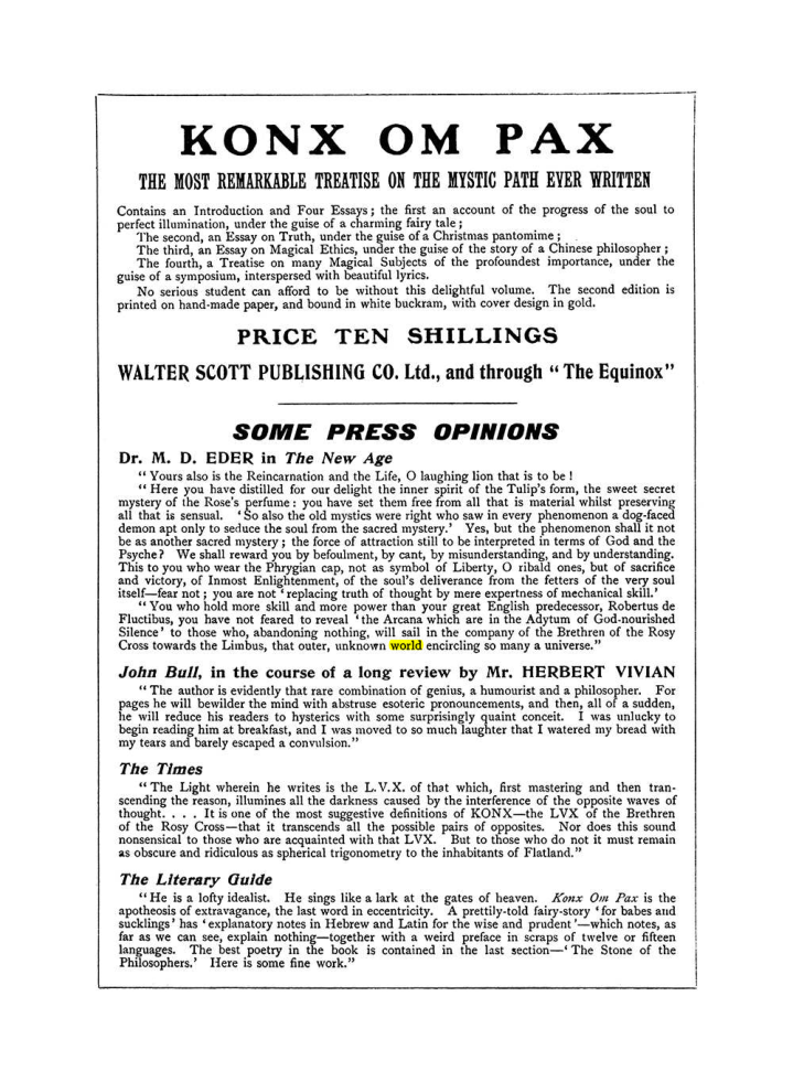 Original scan of The Equinox (Volume I, Number VIII), PDF page 430