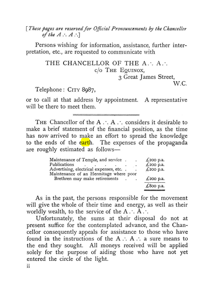 Original scan of The Equinox (Volume I, Number VIII), PDF page 8