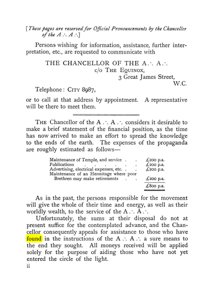 Original scan of The Equinox (Volume I, Number VIII), PDF page 8