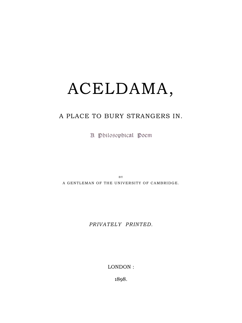 Original scan of Aceldama, PDF page 3