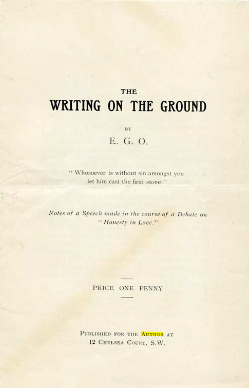 Original scan of The Writing On the Ground, PDF page 1