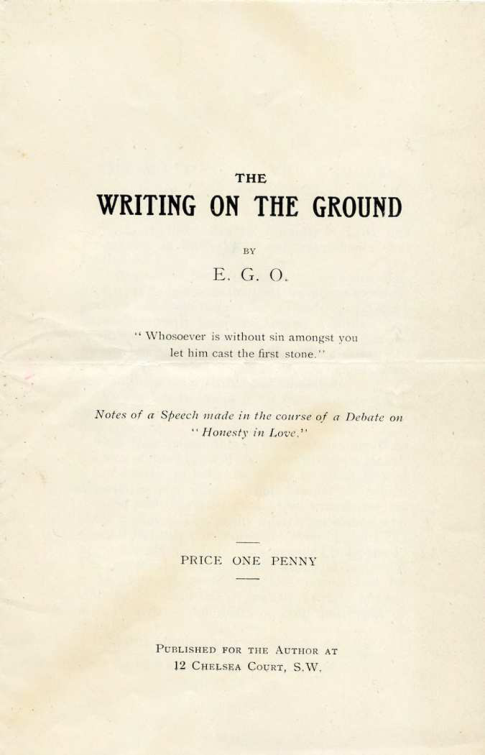 Original scan of The Writing On the Ground, PDF page 1