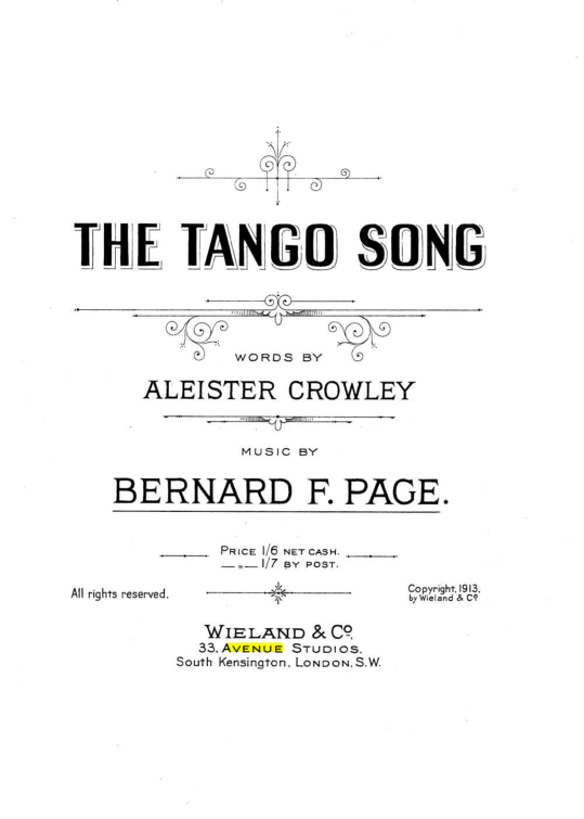 Original scan of The Tango Song, PDF page 1