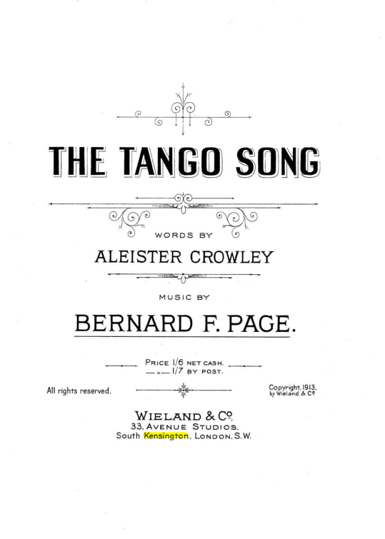 Original scan of The Tango Song, PDF page 1