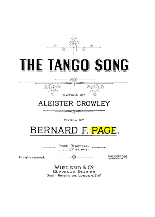 Original scan of The Tango Song, PDF page 1