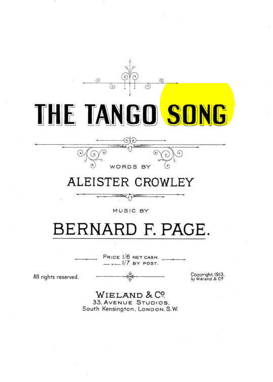 Original scan of The Tango Song, PDF page 1