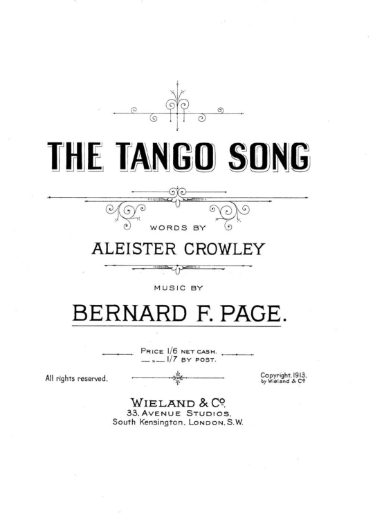 Original scan of The Tango Song, PDF page 1