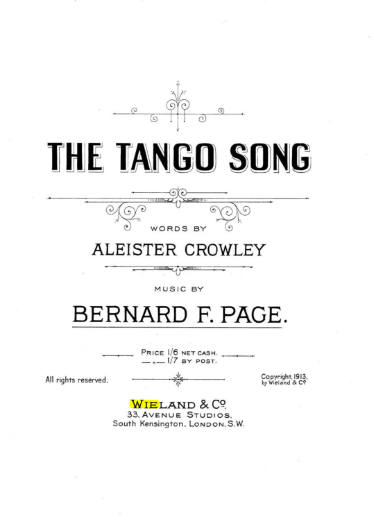 Original scan of The Tango Song, PDF page 1