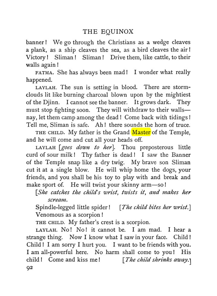 Original scan of The Equinox (Volume I, Number VI), PDF page 100