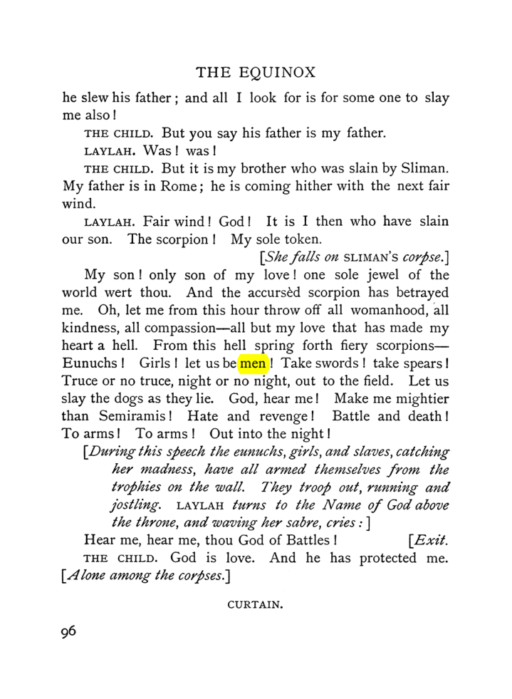 Original scan of The Equinox (Volume I, Number VI), PDF page 104