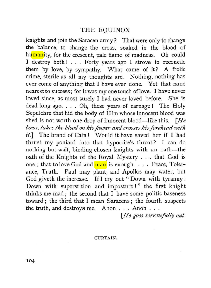 Original scan of The Equinox (Volume I, Number VI), PDF page 112