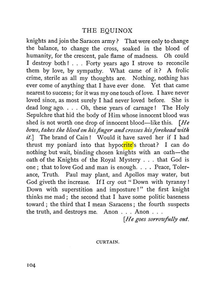 Original scan of The Equinox (Volume I, Number VI), PDF page 112