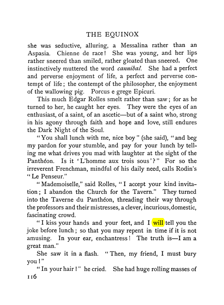 Original scan of The Equinox (Volume I, Number VI), PDF page 124